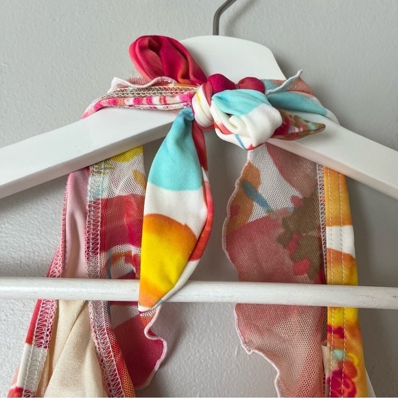 Be Creative Halter Top Floral One Piece Swimsuit 14 - Picture 8 of 11